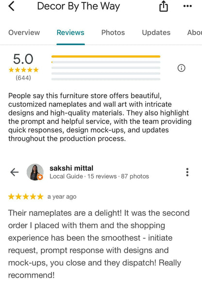 Customisable Hanging Wooden Nameplate - Decor By The Way