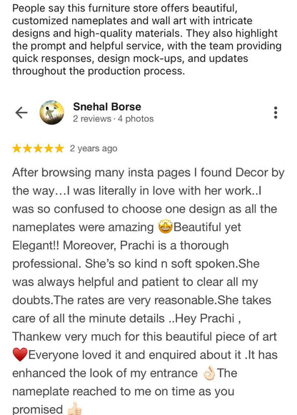 Victorian Garden Name Plate - Decor By The Way