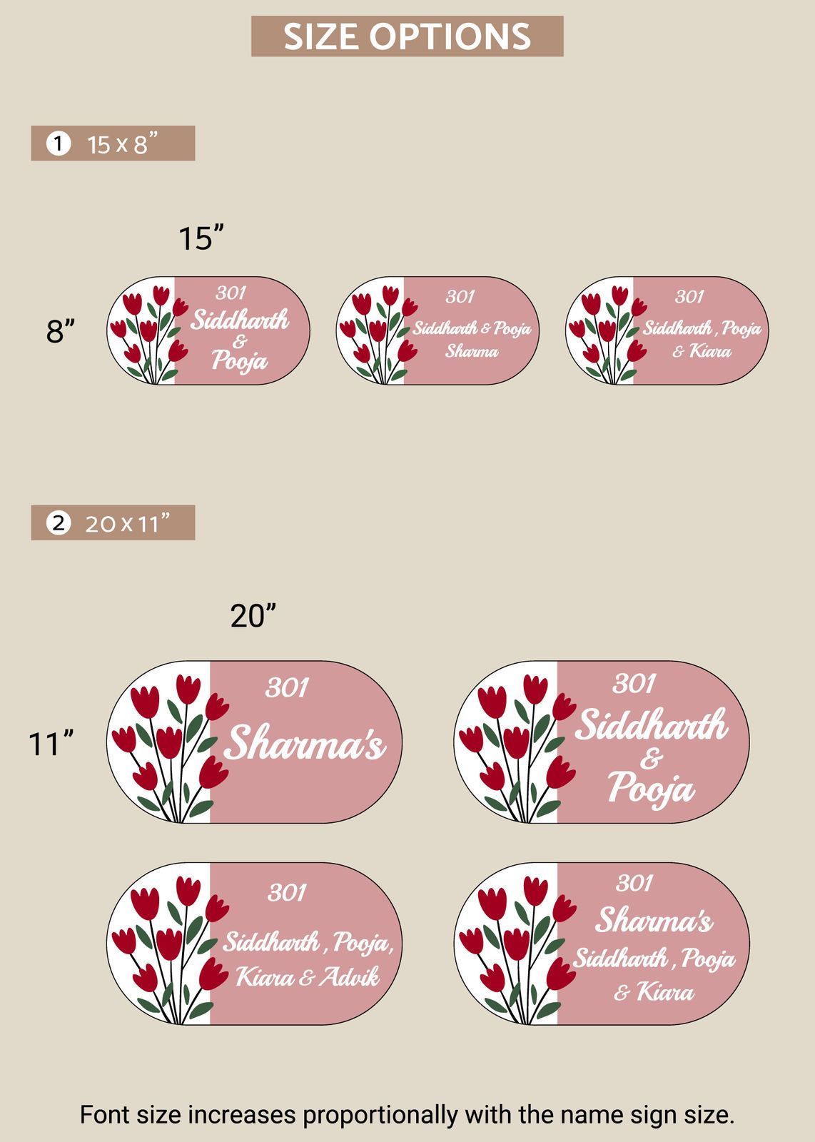 Tulip Bloom Name Plate - Decor By The Way