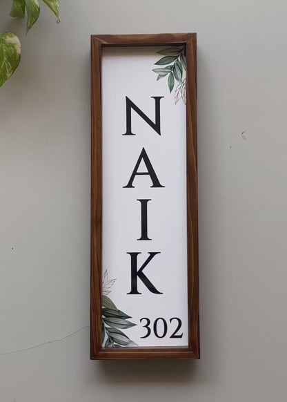 Evergreen Vertical Name Plate