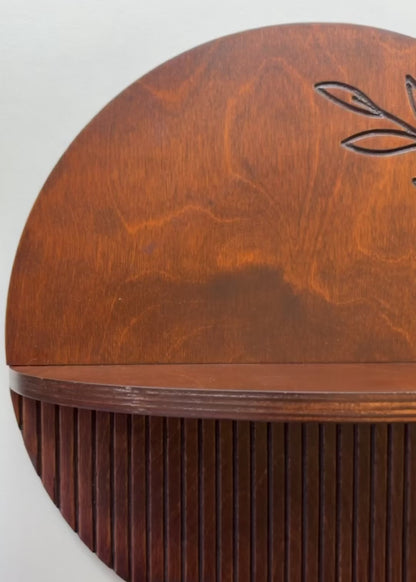 Leafline – Wooden Round Leaf Wall Shelf Set of 2