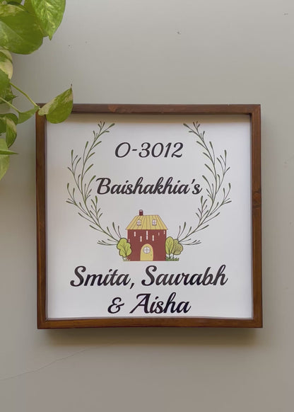 Home sweet home name sign
