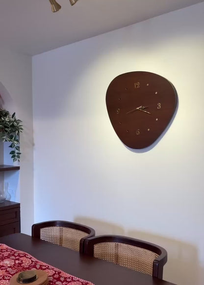 Not So Round Wooden Wall Clock