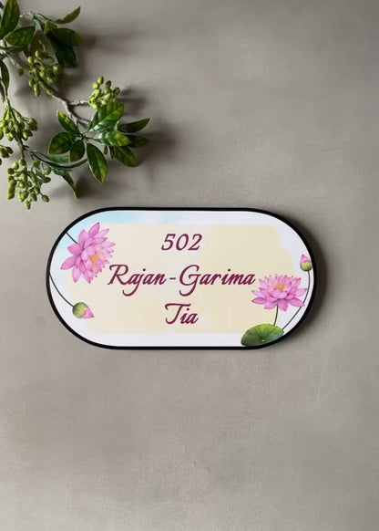 Lotus Blossom Name Plate