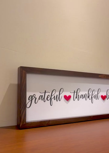 Grateful Thankful Blessed Frame